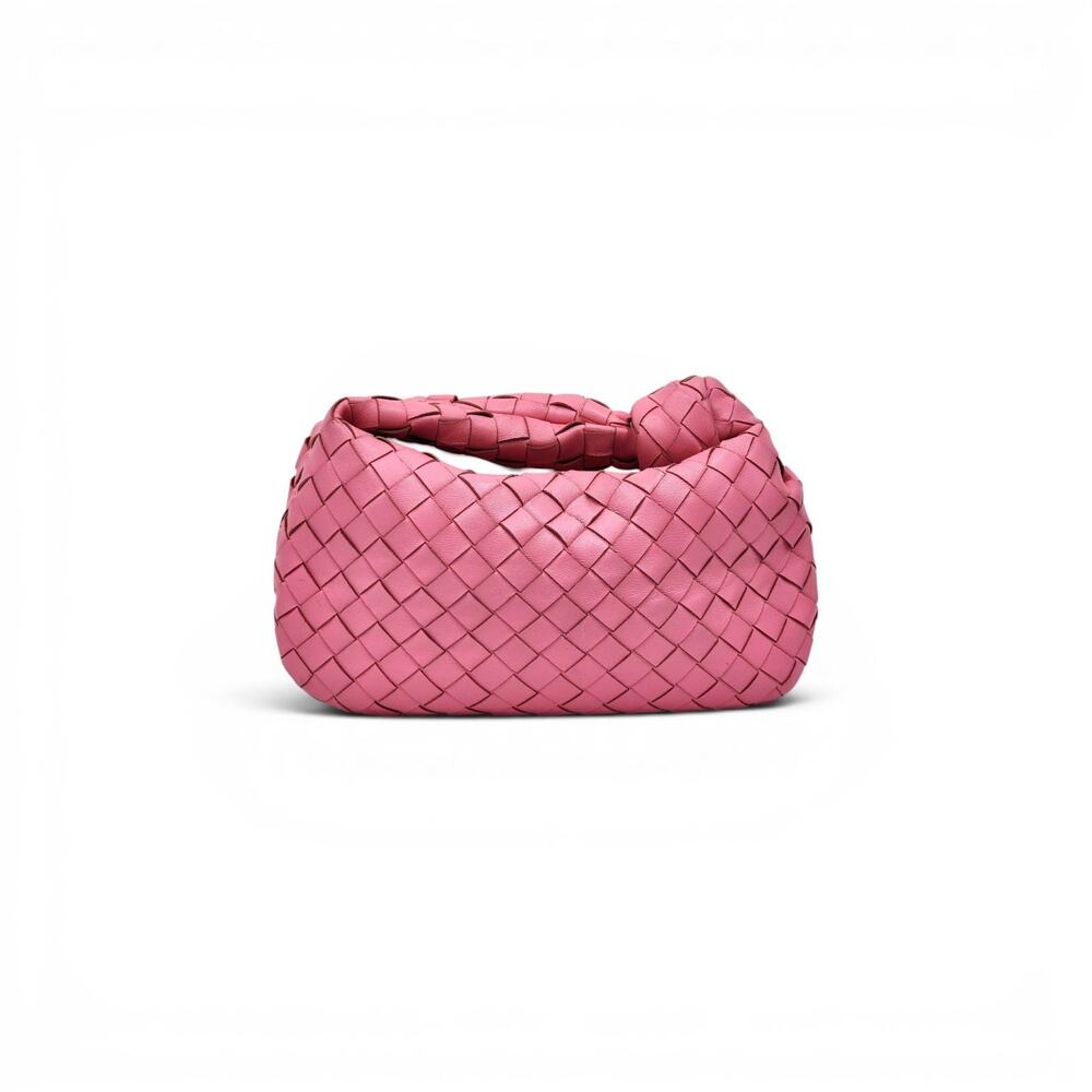 Bottega Veneta Jodie Intrecciato Leather Shoulder Hobo Bag in Pink - Picture 2 of 7